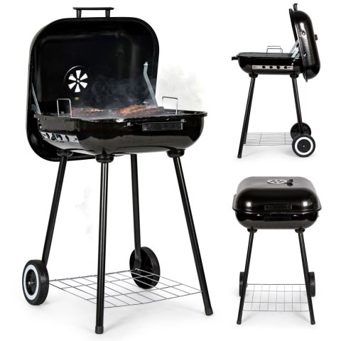 Grill węglowy ogrodowy z pokrywą na zawiasach + kółka MultiGarden Grill węglowy ogrodowy z pokrywą na zawiasach + kółka MultiGarden