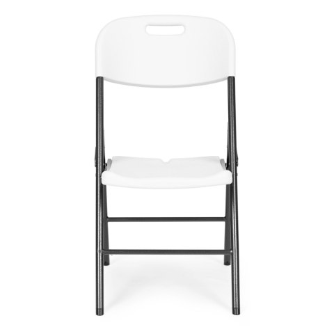 Komplet 2 krzeseł składanych zestaw cateringowy metal HDPE białe ModernHome Komplet 2 krzeseł składanych zestaw cateringowy metal HDPE białe ModernHome