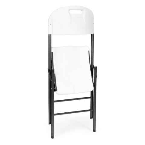 Komplet 2 krzeseł składanych zestaw cateringowy metal HDPE białe ModernHome Komplet 2 krzeseł składanych zestaw cateringowy metal HDPE białe ModernHome