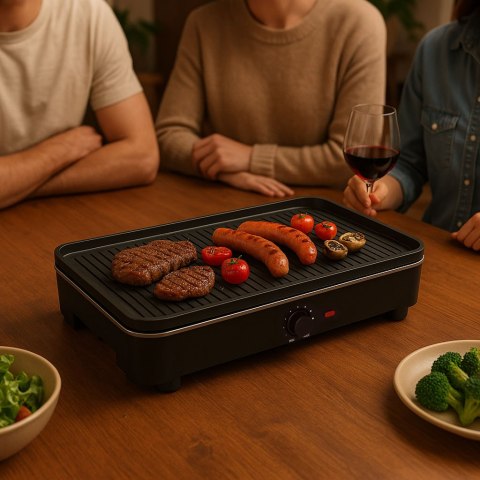 Grill elektryczny 3w1 stojący stołowy płyta grillowa ociekacz termostat MultiGarden Grill elektryczny 3w1 stojący stołowy płyta grillowa ociekacz termostat MultiGarden