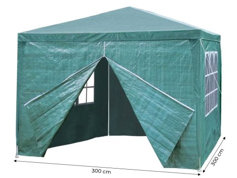 Namiot pawilon ogrodowy handlowy 3x3 m 4 ścianki zielony MultiGarden Namiot pawilon ogrodowy handlowy 3x3 m 4 ścianki zielony MultiGarden