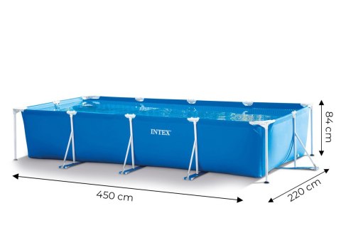 Basen ogrodowy stelażowy duży prostokątny 4,5x2,2 m INTEX 28274 Basen ogrodowy stelażowy duży prostokątny 4,5x2,2 m INTEX 28274