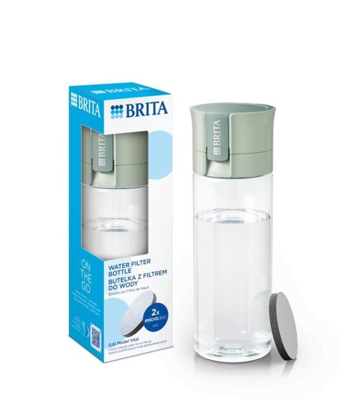 Butelka filtrująca Brita Vital pastelowa zieleń 2 dyski Butelka filtrująca Brita Vital pastelowa zieleń 2 dyski