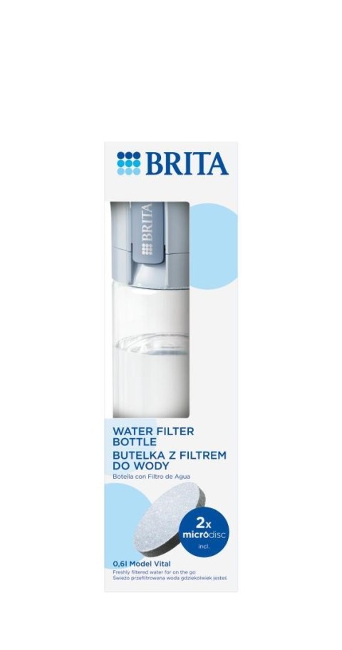 Butelka filtrująca Brita Vital pastelowy błękit 2 dyski Butelka filtrująca Brita Vital pastelowy błękit 2 dyski