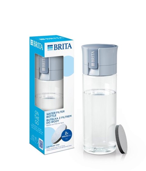 Butelka filtrująca Brita Vital pastelowy błękit 2 dyski Butelka filtrująca Brita Vital pastelowy błękit 2 dyski