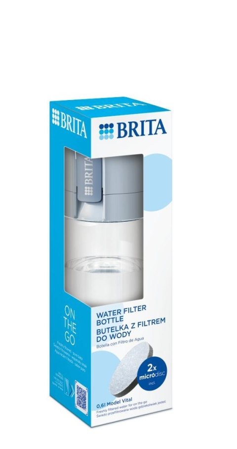 Butelka filtrująca Brita Vital pastelowy błękit 2 dyski Butelka filtrująca Brita Vital pastelowy błękit 2 dyski