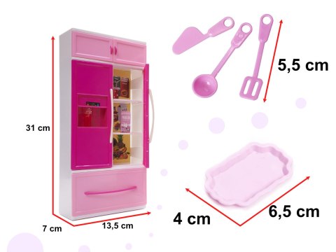 Mebelki dla lalek kuchnia 4 segmenty dźwięki LED 48cm Mebelki dla lalek kuchnia 4 segmenty dźwięki LED 48cm