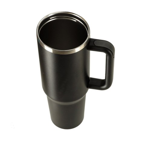 Kubek termiczny ze słomką i uchwytem termos 1200ml czarny Kubek termiczny ze słomką i uchwytem termos 1200ml czarny