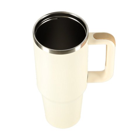 Kubek termiczny ze słomką i uchwytem termos 1200ml kremowy Kubek termiczny ze słomką i uchwytem termos 1200ml kremowy